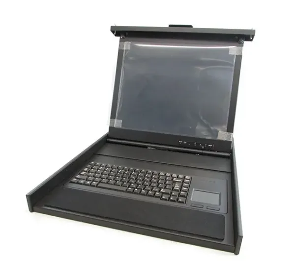 091 000 091 emc 15 inch rackmount lcd tft screen monitor and keyboard with trackball 6598b1f4a3dd8