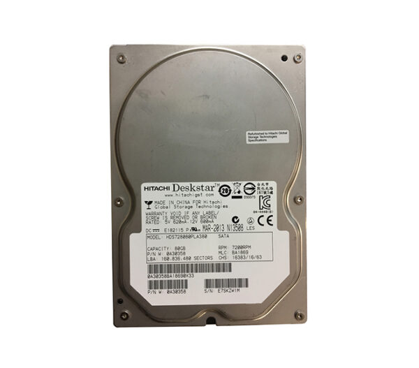 0a30358 hitachi 80gb 7 2krpm sata 3gb s 7 pin 3 5 inch hard drive 659c70e3cb0b3