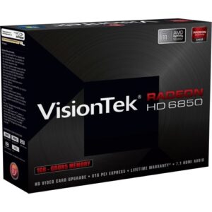 900588 VisionTek Radeon 6850 PCie 1GB DDR5 Dvi-ictlr Dvi-d 2 Mini Dp HDmi