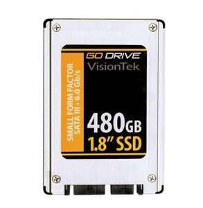 900757 VisionTek Go Drive 480GB MLC SATA 6Gbps (AES-128) 1.8-inch Internal Solid State Drive
