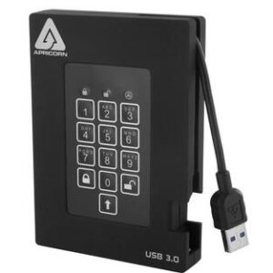 A25-3PL256-1000F Apricorn Aegis Padlock Fortress 1TB 5400RPM USB 3.0 8MB Cache (AES-256 FIPS 140-2) External Hard Drive