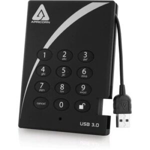 A25-3PL256-S2000 Apricorn Aegis Padlock 2TB USB 3.0 (AES-256) External Solid State Drive