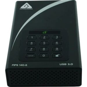 ADT-3PL256F-8000 Apricorn Aegis Padlock DT 8TB SuperSpeed USB 3.0 8MB Cache (AES-256 FIPS 140-2) 3.5-inch External Hard Drive