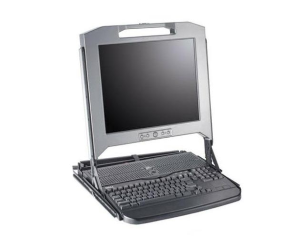 fy452 dell 1u kmm 17 inch lcd rackmount monitor server rack console with touchpad and keyboard 65988cf46f96c