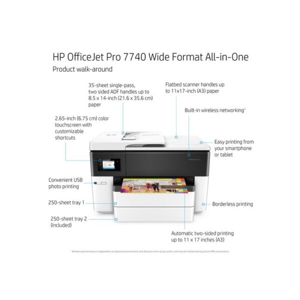 g5j38a hp officejet pro 7740 all in one printer with wireless printing 659e8d79d086f