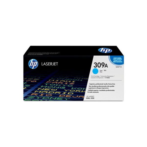 q2671a hp 309a toner cartridge cyan for color laserjet 3500 3550 series printer 659eb43216834