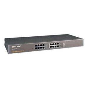TL-SG1016 TP-LINK 16-Ports Gigabit Switch 16 10/100/1000M RJ45 Ports 1U 19-inch rack-mountable steel case
